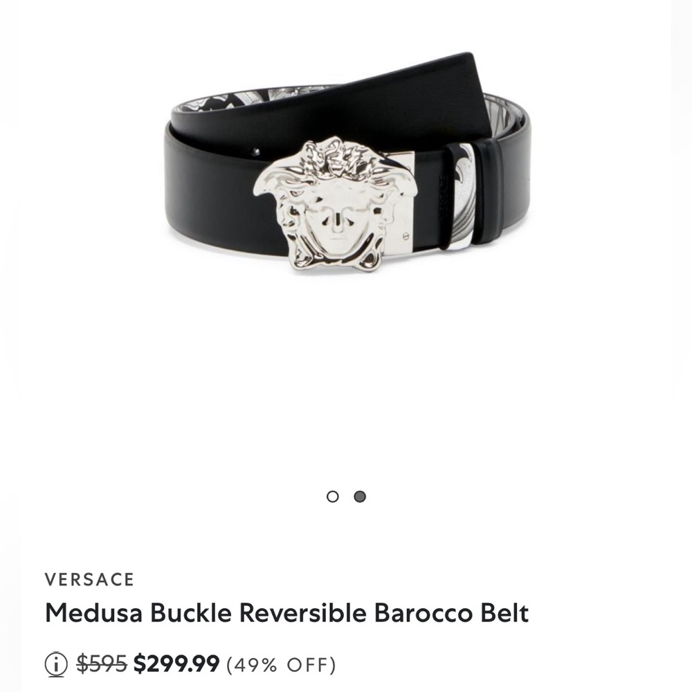 VERSACE
Medusa Buckle Reversible Barocco Belt